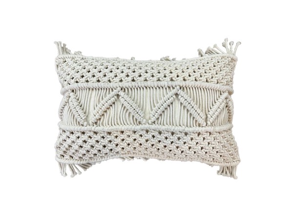 KAIA ΔΙΑΚΟΣΜΗΤΙΚΟ ΜΑΞΙΛΑΡΙ MACRAME 30x50cm ΒΑΜΒΑΚΙ IVORY POLYESTER KAIA ΔΙΑΚΟΣΜΗΤΙΚΟ ΜΑΞΙΛΑΡΙ MACRAME 30x50cm ΒΑΜΒΑΚΙ IVORY POLYESTER
