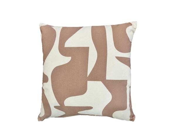 NEYSA ΔΙΑΚΟΣΜΗΤΙΚΟ ΜΑΞΙΛΑΡΙ 45x45cm ΒΑΜΒΑΚΙ IVORY ΜΠΕΖ POLYESTER