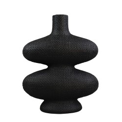 RANDI ΒΑΖΟ 32x15x39cm POLYRESIN ΜΑΥΡΟ