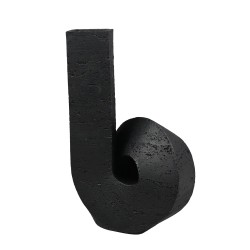 SIGNE ΒΑΖΟ 19x17x30cm POLYRESIN ΜΑΥΡΟ