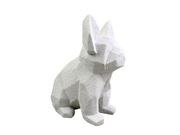 MONTY B ΔΙΑΚΟΣΜΗΤΙΚΟ ΣΚΥΛΟΣ 18x12x22cm POLYRESIN ΛΕΥΚΟ