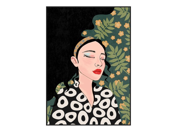 BOTANICAL LADY ΠΙΝΑΚΑΣ ΔΙΑΚΟΣΜΗΣΗΣ 50x70x3cm ΚΑΜΒΑΣ ΠΟΛΥΧΡΩΜΟ ΞΥΛΟ ΜΑΥΡΟ BOTANICAL LADY ΠΙΝΑΚΑΣ ΔΙΑΚΟΣΜΗΣΗΣ 50x70x3cm ΚΑΜΒΑΣ ΠΟΛΥΧΡΩΜΟ ΞΥΛΟ ΜΑΥΡΟ