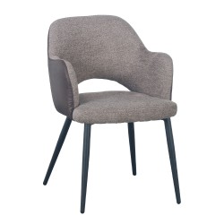 ASCOT ΚΑΡΕΚΛΑ ΚΑΦΕ ΣΚΟΥΡΟ ΜΑΥΡΟ 60x63.5x79cm