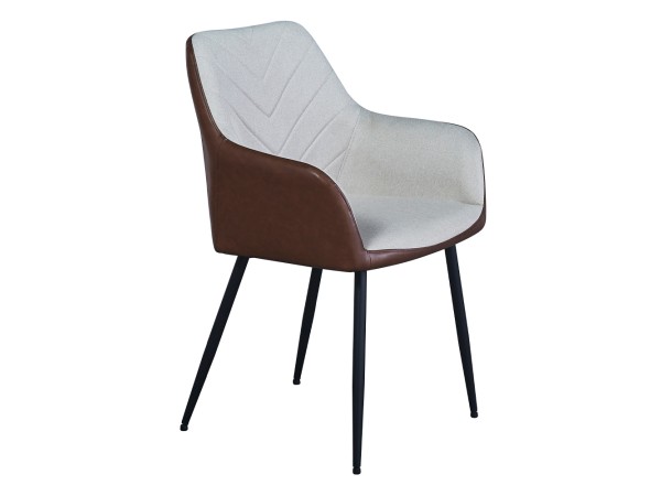 VISITOR ΚΑΡΕΚΛΑ BEIGE TABAC ΜΑΥΡΟ 57.5x57x87cm