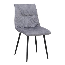 LINEA ΚΑΡΕΚΛΑ ΓΚΡΙ SILVER ΜΑΥΡΟ 47x55x86cm