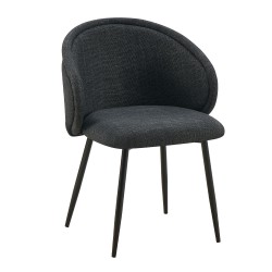 FIGARO ΚΑΡΕΚΛΑ ΠΟΛΥΘΡΟΝΑ ΑΝΘΡΑΚΙ ΜΑΥΡΟ 58x58.5x78.5cm