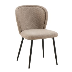 FIGARO ΚΑΡΕΚΛΑ BEIGE ΜΑΥΡΟ 51x62x80cm