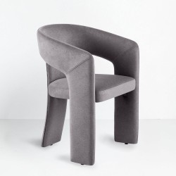 COCO ΚΑΡΕΚΛΑ ΠΟΛΥΘΡΟΝΑ ΓΚΡΙ ΣΚΟΥΡΟ 60x56x81cm
