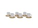 CACTUS ΚΟΥΠΑ ESPRESSO SET 6ΤΜΧ 27x22x6cm ΠΟΡΣΕΛΑΝΗ ΛΕΥΚΟ ΦΥΣΙΚΟ BAMBOO