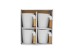 NORDIC ΚΟΥΠΑ SET 4ΤΜΧ 23x23x9cm ΠΟΡΣΕΛΑΝΗ ΛΕΥΚΟ ΦΥΣΙΚΟ BAMBOO