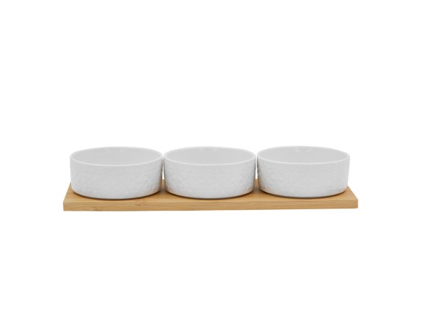 FLEURS ΜΠΩΛ SET 3ΤΜΧ 29x10x5cm ΠΟΡΣΕΛΑΝΗ ΛΕΥΚΟ ΦΥΣΙΚΟ BAMBOO FLEURS ΜΠΩΛ SET 3ΤΜΧ 29x10x5cm ΠΟΡΣΕΛΑΝΗ ΛΕΥΚΟ ΦΥΣΙΚΟ BAMBOO