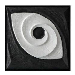 VISION ΠΙΝΑΚΑΣ ΔΙΑΚΟΣΜΗΣΗΣ 60x60x5cm ΚΑΜΒΑΣ ΜΑΥΡΟ ΛΕΥΚΟ ΞΥΛΟ ΜΑΥΡΟ