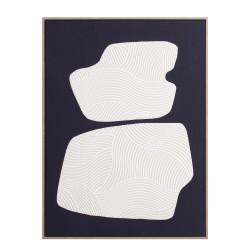 BOUNDLESS ART ΠΙΝΑΚΑΣ ΔΙΑΚΟΣΜΗΣΗΣ 60x80x5cm ΛΙΝΟ ΜΑΥΡΟ ΛΕΥΚΟ ΞΥΛΟ ΦΥΣΙΚΟ