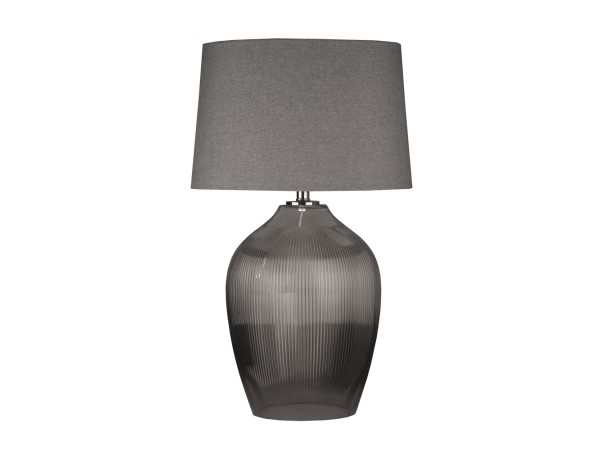 HADLEY ΦΩΤΙΣΤΙΚΟ ΕΠΙΤΡΑΠΕΖΙΟ 43x43x71cm ΓΥΑΛΙ ΔΙΑΦΑΝΟ ΓΚΡΙ ΑΣΗΜΙ ΛΙΝΟ ΓΚΡΙ