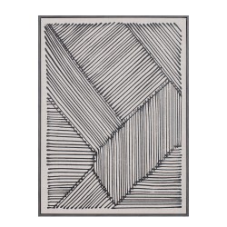 STAY TRUE ΠΙΝΑΚΑΣ ΔΙΑΚΟΣΜΗΣΗΣ 60x80x4cm ΔΕΡΜΑ ΛΕΥΚΟ ΜΑΥΡΟ ΞΥΛΟ ΜΑΥΡΟ