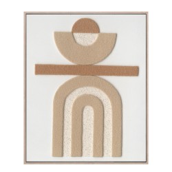 BOHO BALANCE ΠΙΝΑΚΑΣ ΔΙΑΚΟΣΜΗΣΗΣ 80x100x5cm ΚΑΜΒΑΣ ΜΠΕΖ TERRACOTTA ΞΥΛΟ ΦΥΣΙΚΟ