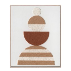 BOHO BALANCE ΠΙΝΑΚΑΣ ΔΙΑΚΟΣΜΗΣΗΣ 80x100x5cm ΚΑΜΒΑΣ TERRACOTTA ΜΠΕΖ ΞΥΛΟ ΦΥΣΙΚΟ
