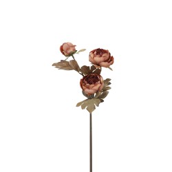 PEONY ΛΟΥΛΟΥΔΙ ΤΕΧΝΗΤΟ 65cm ΥΦΑΣΜΑ ΣΟΜΟΝ ΜΠΟΡΝΤΩ ΠΡΑΣΙΝΟ PVC