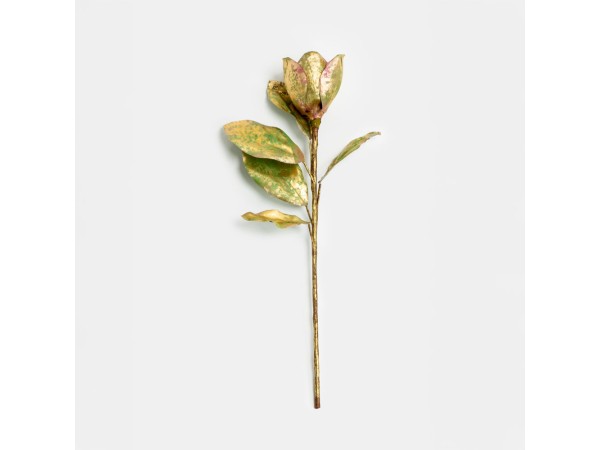 MAGNOLIA ΛΟΥΛΟΥΔΙ ΤΕΧΝΗΤΟ 58cm ΥΦΑΣΜΑ ΠΡΑΣΙΝΟ ΧΡΥΣΟ PVC