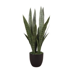 TIGER PILAN ΦΥΤΟ ΤΕΧΝΗΤΟ ΣΕ ΓΛΑΣΤΡΑ 76cm PVC ΠΡΑΣΙΝΟ ΜΑΥΡΟ ΤΣΙΜΕΝΤΟ