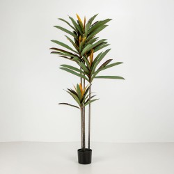 EDGE IRON ΔΕΝΤΡΟ ΤΕΧΝΗΤΟ ΣΕ ΓΛΑΣΤΡΑ 180cm PVC ΠΡΑΣΙΝΟ ΜΑΥΡΟ ΤΣΙΜΕΝΤΟ