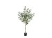 OLIVE TREE ΔΕΝΤΡΟ ΤΕΧΝΗΤΟ ΣΕ ΓΛΑΣΤΡΑ 155cm PVC ΠΡΑΣΙΝΟ ΜΑΥΡΟ ΤΣΙΜΕΝΤΟ