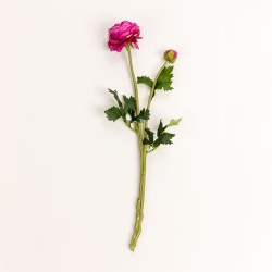 RANUNCULUS ΛΟΥΛΟΥΔΙ ΤΕΧΝΗΤΟ 48cm POLYESTER ΦΟΥΞΙΑ ΠΡΑΣΙΝΟ