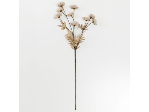 RANUNCULUS ΛΟΥΛΟΥΔΙ ΤΕΧΝΗΤΟ 81cm POLYESTER ΛΕΥΚΟ ΜΠΕΖ