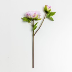 HALF MOON PEONY ΛΟΥΛΟΥΔΙ ΤΕΧΝΗΤΟ 43cm POLYESTER ΛΙΛΑ ΛΕΥΚΟ ΠΡΑΣΙΝΟ