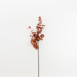 EUCALYPTUS ΚΛΑΔΙ ΤΕΧΝΗΤΟ 88cm POLYESTER TERRACOTTA