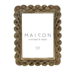 BECALI ΚΟΡΝΙΖΑ 18x2x23cm POLYRESIN ΧΡΥΣΟ ΓΥΑΛΙ