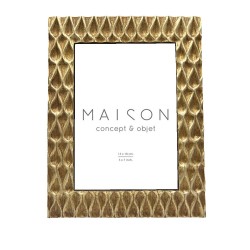 DENEB ΚΟΡΝΙΖΑ 18x2x23cm POLYRESIN ΧΡΥΣΟ ΓΥΑΛΙ