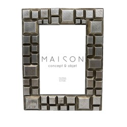 KEVAN ΚΟΡΝΙΖΑ 18x2x24cm POLYRESIN ΑΣΗΜΙ ΓΥΑΛΙ