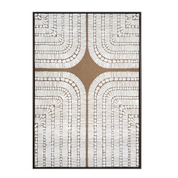NEW AGE ΠΙΝΑΚΑΣ ΔΙΑΚΟΣΜΗΣΗΣ 80x120x4cm ΚΑΜΒΑΣ ΜΠΕΖ ΚΑΦΕ ΞΥΛΟ ΚΑΦΕ