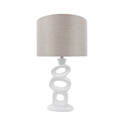 KOLTEN ΦΩΤΙΣΤΙΚΟ ΕΠΙΤΡΑΠΕΖΙΟ 53cm POLYRESIN ΛΕΥΚΟ ΛΙΝΟ ΜΠΕΖ