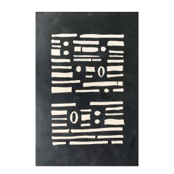 IMPRINT DARK ΠΙΝΑΚΑΣ ΔΙΑΚΟΣΜΗΣΗΣ 80x120x4cm ΚΑΜΒΑΣ ΜΑΥΡΟ ΛΕΥΚΟ MDF