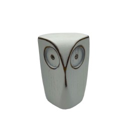 OWL S ΔΙΑΚΟΣΜΗΤΙΚΟ ΚΟΥΚΟΥΒΑΓΙΑ 7x7x9cm POLYRESIN ΛΕΥΚΟ