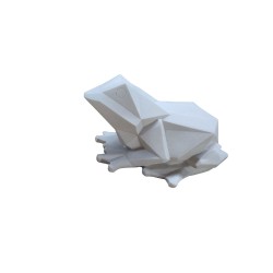 FROG A ΔΙΑΚΟΣΜΗΤΙΚΟ ΒΑΤΡΑΧΟΣ 25x16x14cm POLYRESIN ΛΕΥΚΟ