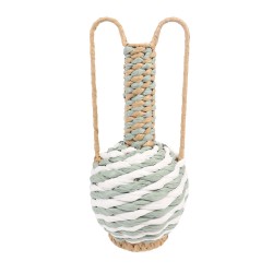 KEA ΒΑΖΟ 21x21x46cm PAPER ROPE ΦΥΣΙΚΟ ΛΕΥΚΟ ΜΕΝΤΑ