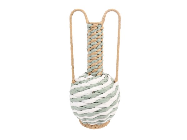 KEA ΒΑΖΟ 21x21x46cm PAPER ROPE ΦΥΣΙΚΟ ΛΕΥΚΟ ΜΕΝΤΑ KEA ΒΑΖΟ 21x21x46cm PAPER ROPE ΦΥΣΙΚΟ ΛΕΥΚΟ ΜΕΝΤΑ