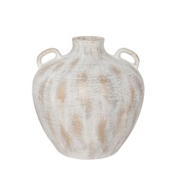 KEA ΒΑΖΟ 40x40x40cm MgO ΛΕΥΚΟ ΧΡΥΣΟ