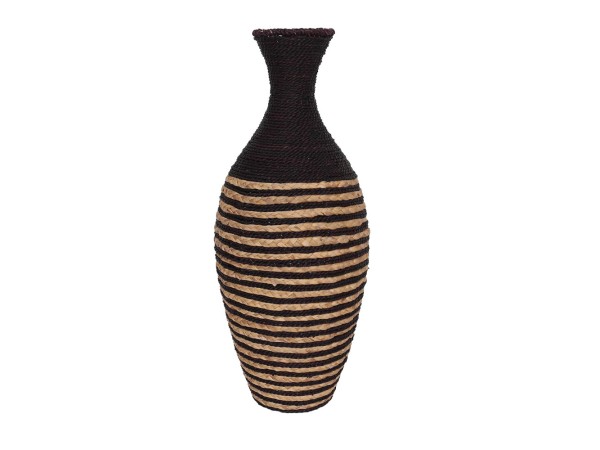 NUBIA ΒΑΖΟ 25x25x69cm ΜΕΤΑΛΛΟ ΜΑΥΡΟ ΦΥΣΙΚΟ ΣΧΟΙΝΙ