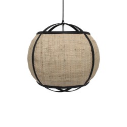 NUBIA ΦΩΤΙΣΤΙΚΟ ΟΡΟΦΗΣ 42x42x39cm ΣΧΟΙΝΙ ΦΥΣΙΚΟ ΜΑΥΡΟ BAMBOO