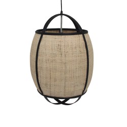 NUBIA ΦΩΤΙΣΤΙΚΟ ΟΡΟΦΗΣ 39x39x55cm ΣΧΟΙΝΙ ΦΥΣΙΚΟ ΜΑΥΡΟ BAMBOO