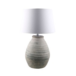 DILOS ΦΩΤΙΣΤΙΚΟ ΕΠΙΤΡΑΠΕΖΙΟ 35x35x80cm ΚΕΡΑΜΙΚΟ ΛΕΥΚΟ ΓΚΡΙ ΛΙΝΟ ΛΕΥΚΟ