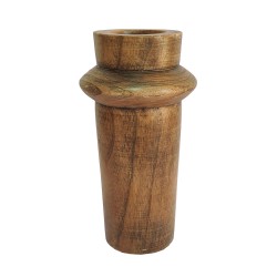 CEDAR ΒΑΖΟ 16x16x30cm ΞΥΛΟ ΚΑΦΕ