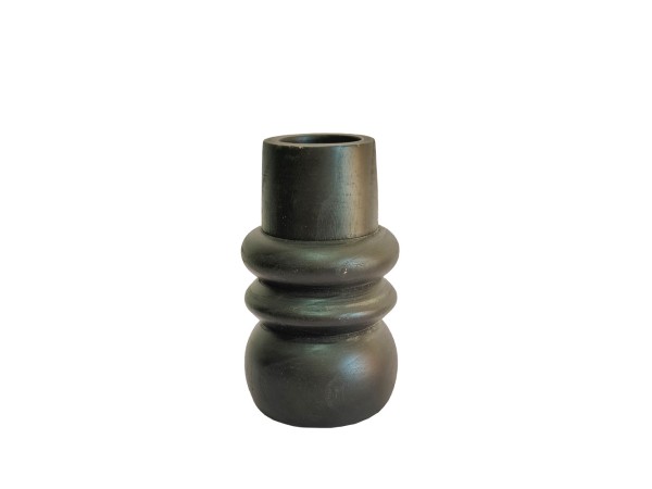 NUBIA ΒΑΖΟ 18x18x31cm ΞΥΛΟ ΜΑΥΡΟ