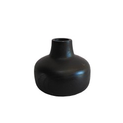 NUBIA ΒΑΖΟ 22x22x20cm ΞΥΛΟ ΜΑΥΡΟ