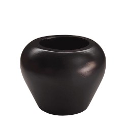 NUBIA ΒΑΖΟ 27x27x21cm ΞΥΛΟ ΜΑΥΡΟ