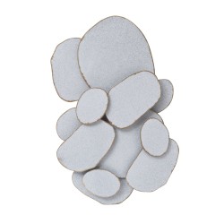 PEBBLES ΔΙΑΚΟΣΜΗΤΙΚΟ ΤΟΙΧΟΥ 63x7x97cm ΜΕΤΑΛΛΟ ΛΕΥΚΟ ΓΚΡΙ ΧΡΥΣΟ